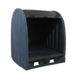 סככת אחסון חיצונית ל-4 חביות 200 ליטר